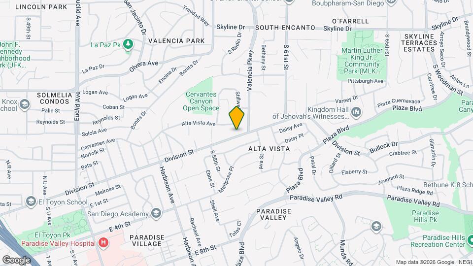 5852 Division St Map and Location Details