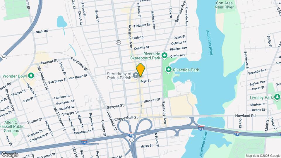 1364-1370 Acushnet Ave Mapa y Detalles de la Ubicación