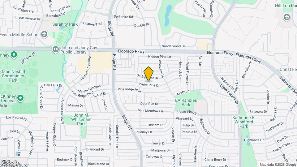 6000 White Pine Dr Map and Location Details