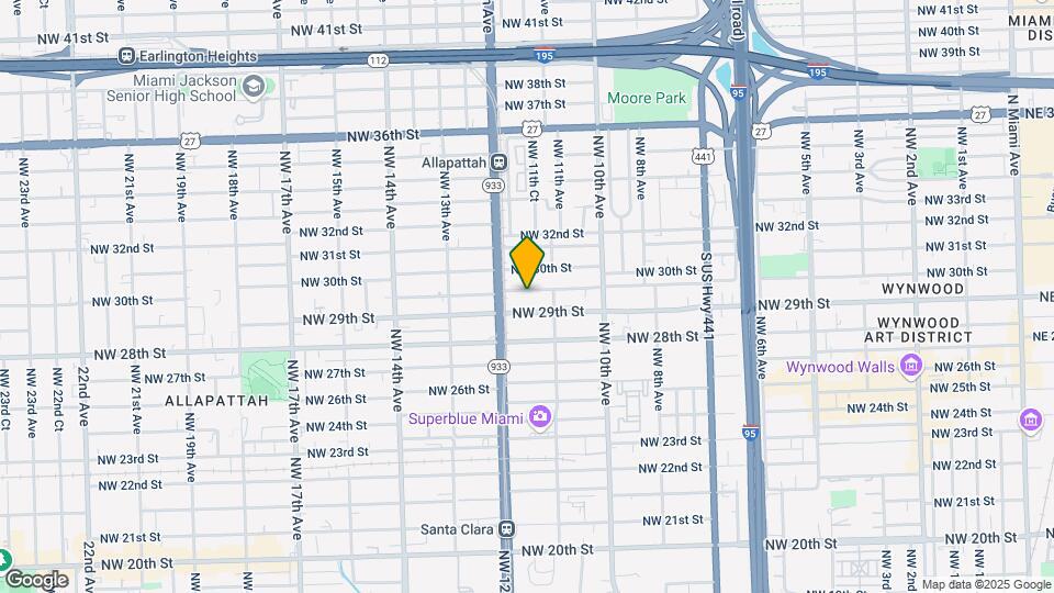 1152 NW 29th Terrace Map and Location Details