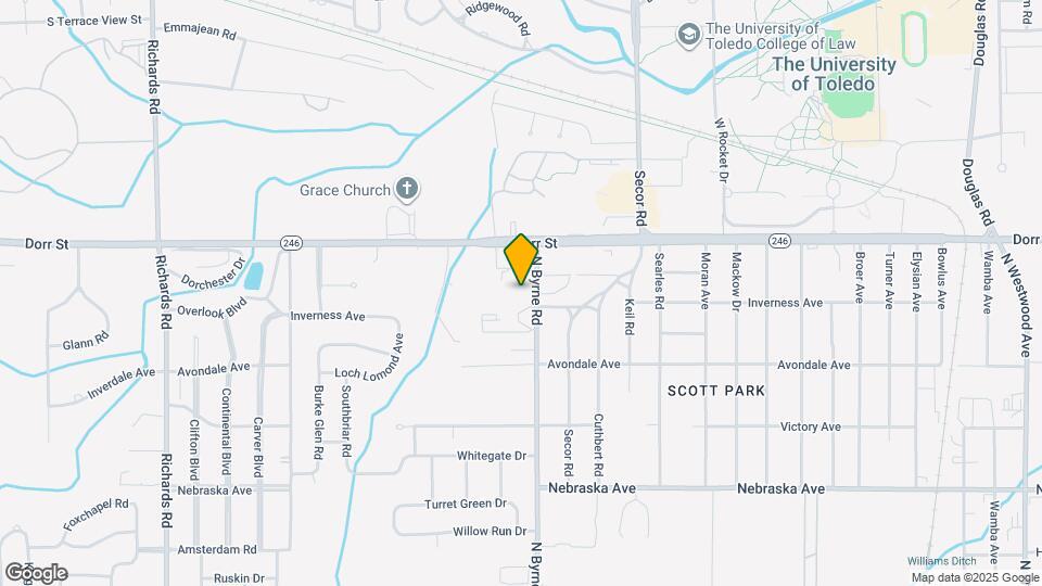 1117 N Byrne Rd Map and Location Details