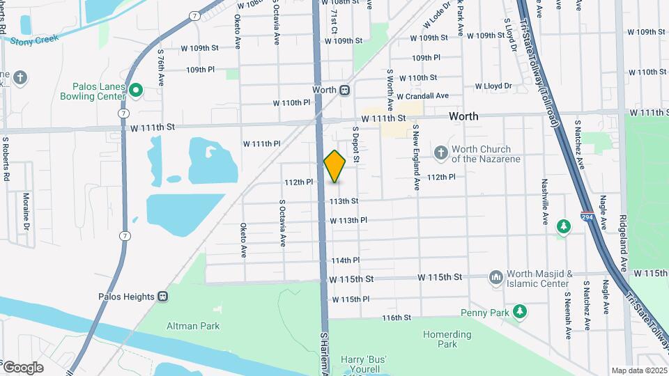 11245 S Harlem Ave Map and Location Details