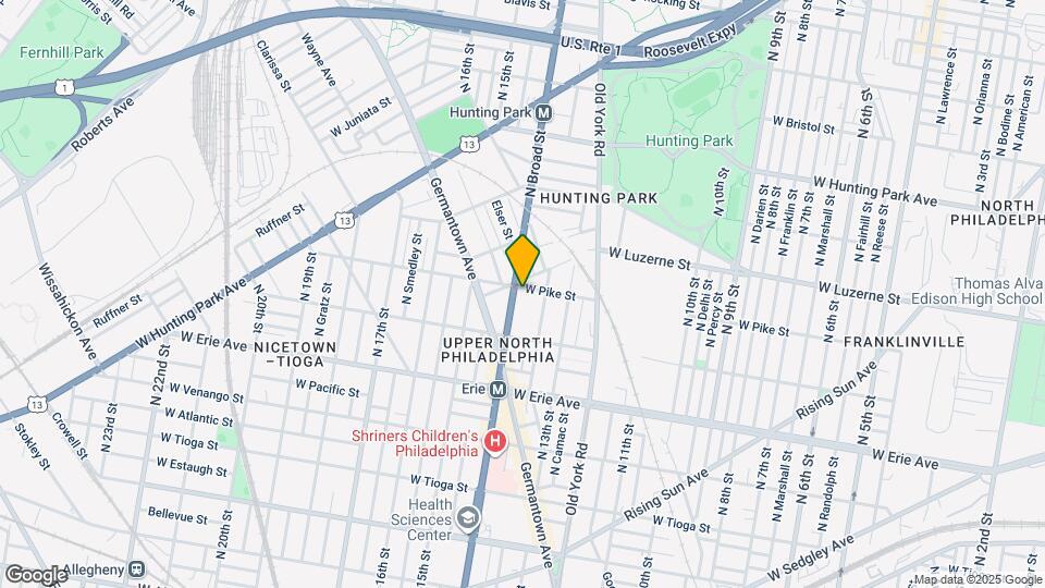 3857 N Broad St Map and Location Details