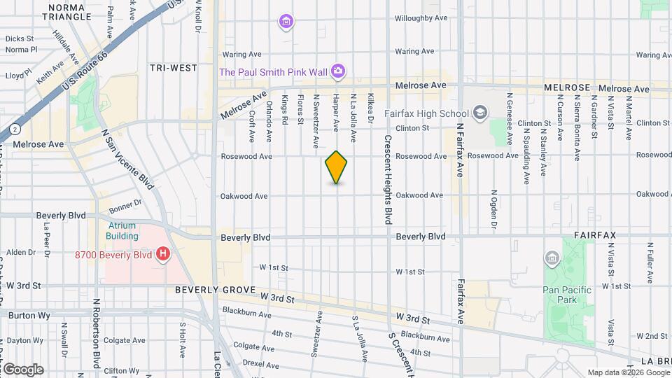 411 N Harper Ave Map and Location Details