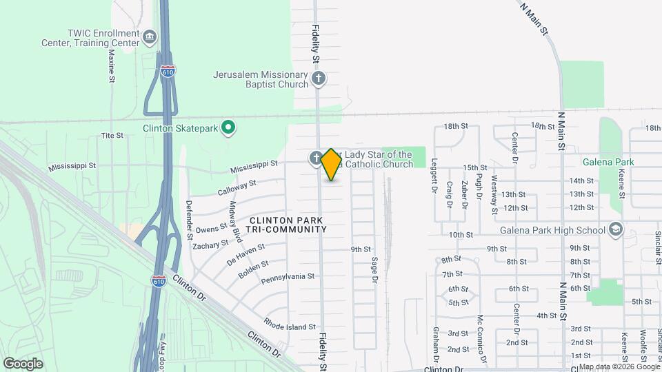 415 Clearwater St Map and Location Details