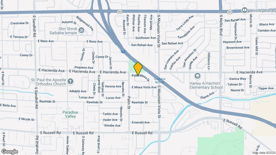 4461 Palm Mesa Dr Map and Location Details