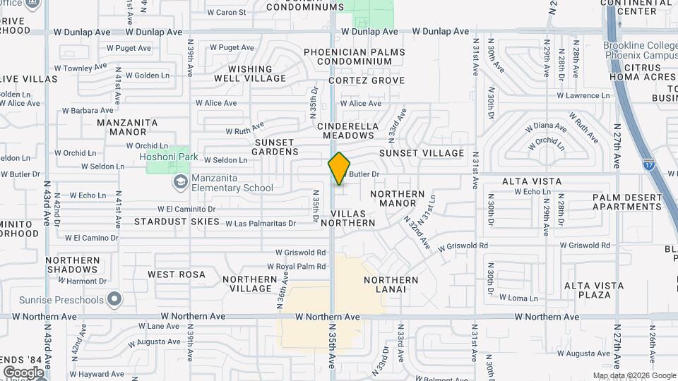 8426 N 34th Dr Map and Location Details