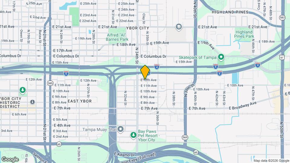 3413 E 12th Ave Map and Location Details