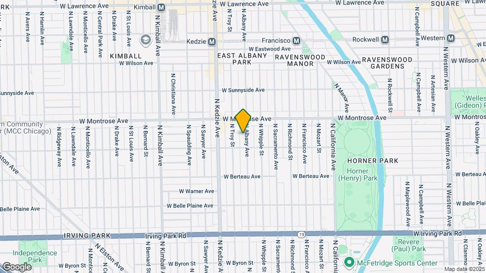 4318 N Albany Ave Map and Location Details