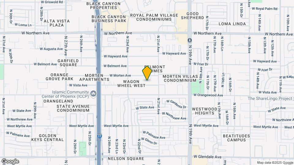2140 W Vista Ave Mapa y Detalles de la Ubicación