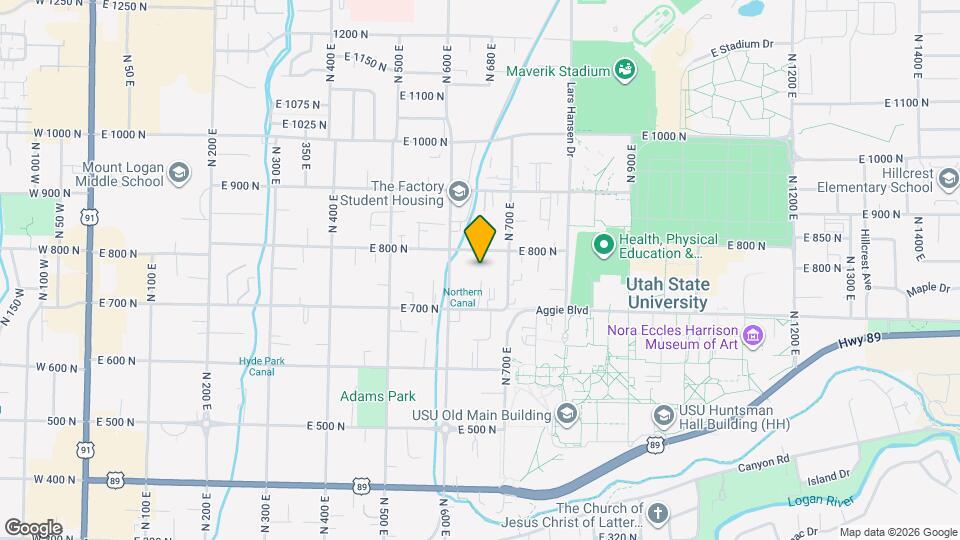 654 1/2 E 800 N Map and Location Details