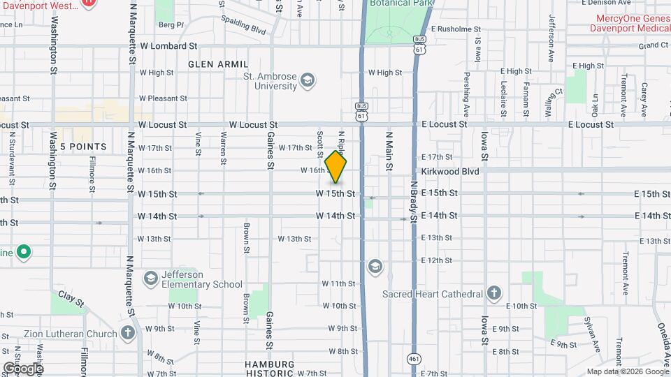 408 W 15th St Map and Location Details