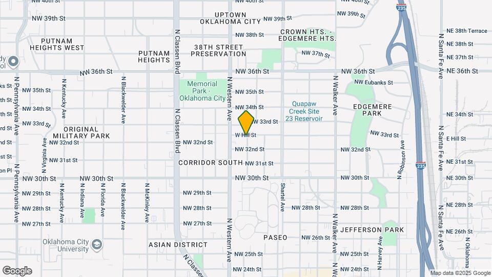 1002 W Hill St Mapa y Detalles de la Ubicación