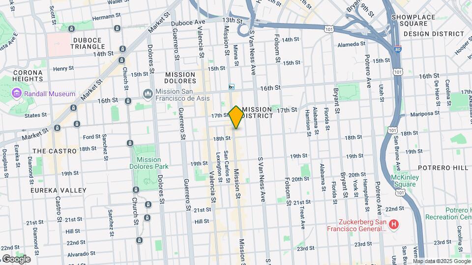 2171 Mission St Map and Location Details