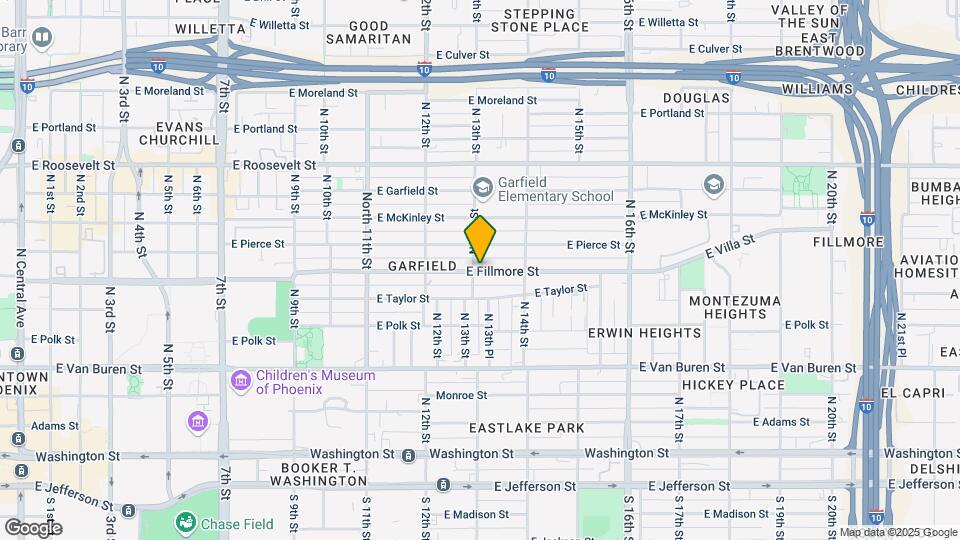 1304 E Fillmore St Map and Location Details