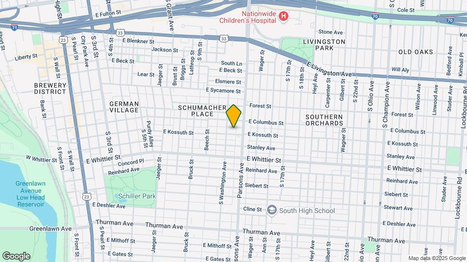 504 Kossuth St Map and Location Details