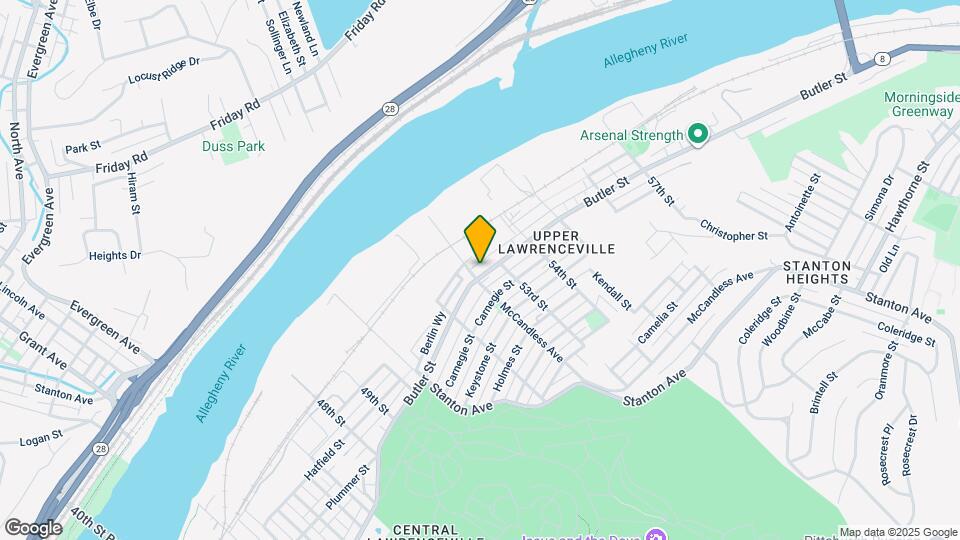 Albion Lawrenceville Mapa y Detalles de la Ubicación