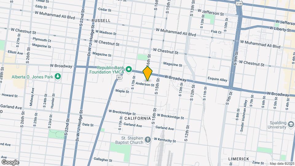 1525 Anderson St Map and Location Details