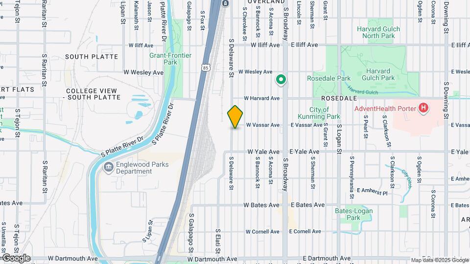 2624 S Delaware St Map and Location Details