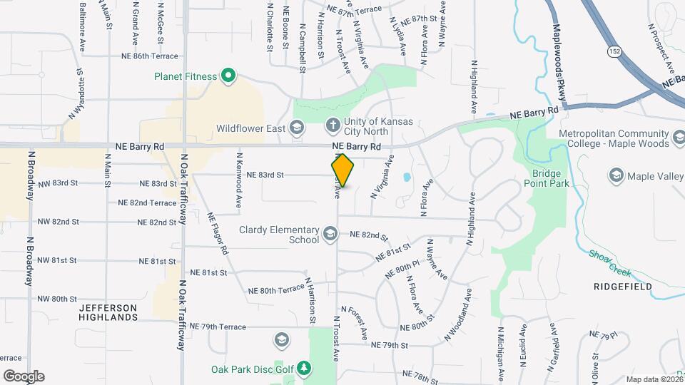 8243 N Troost Ave Mapa y Detalles de la Ubicación