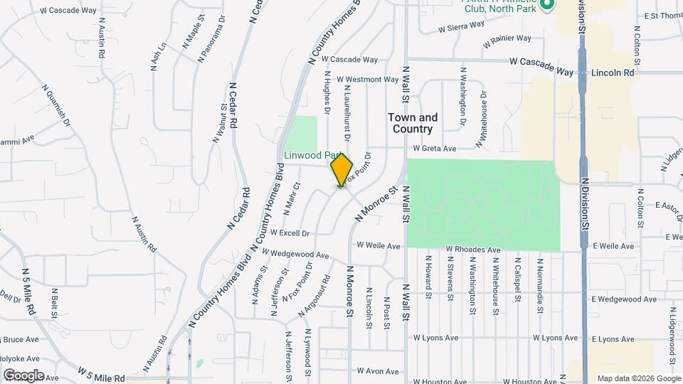 7310 N Fox Point Dr Map and Location Details