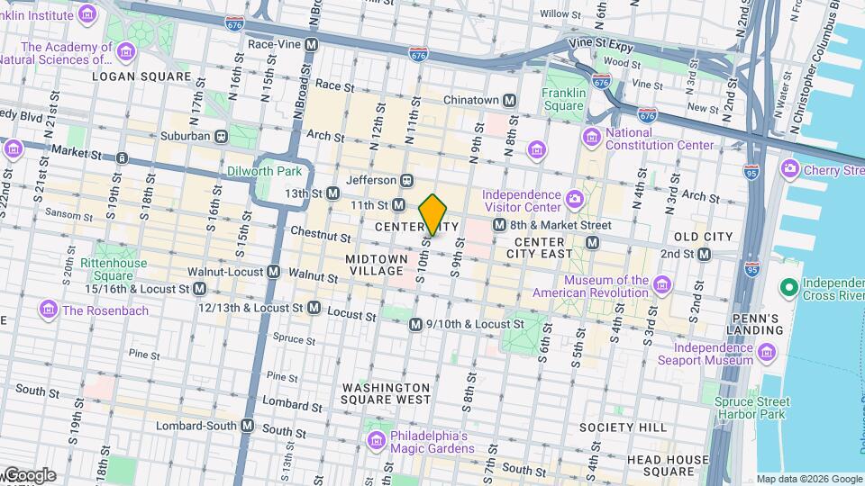 1011 Chestnut Street, Unit #705W Map and Location Details