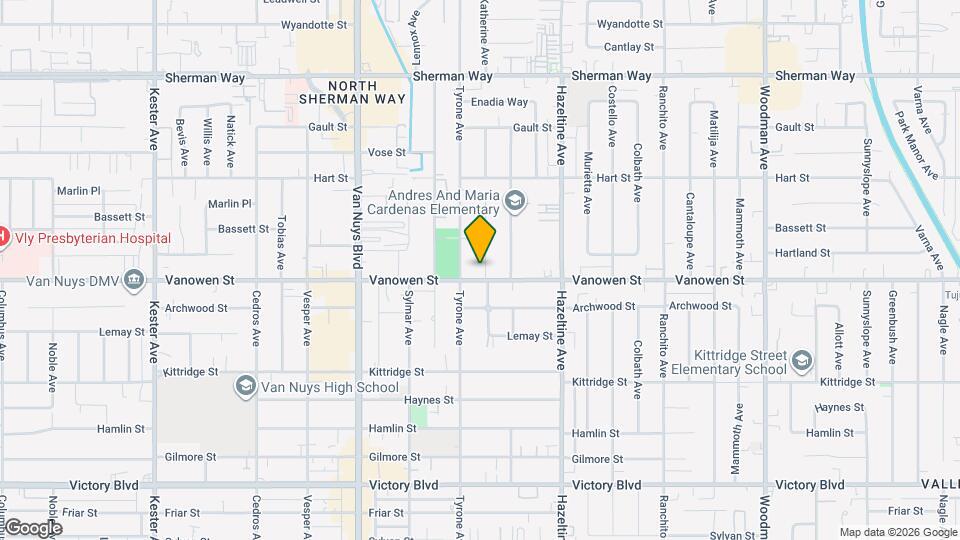 14235 Vanowen St Map and Location Details