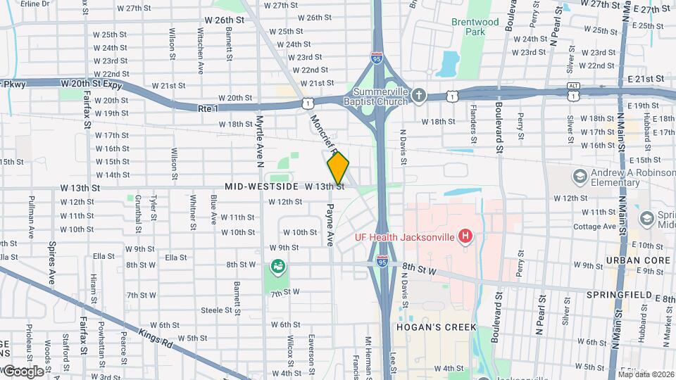 1080 W 13th St Map and Location Details