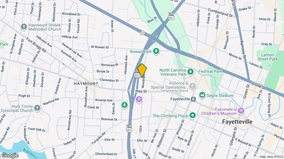 201 Woodside Ave Map and Location Details