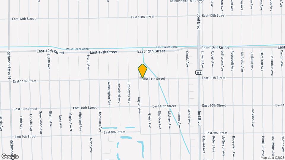 1702 East 11th Street Map and Location Details