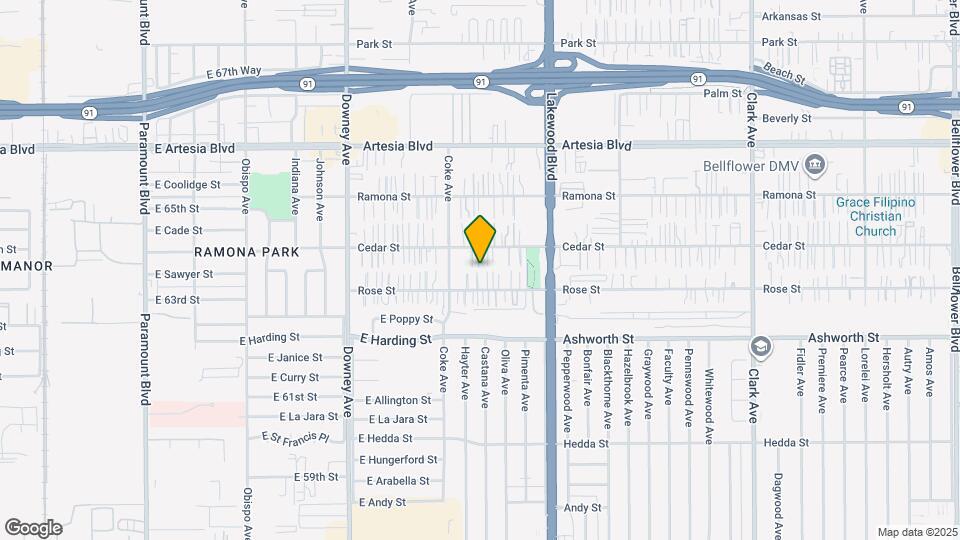 8739 1/2 Rose St Map and Location Details