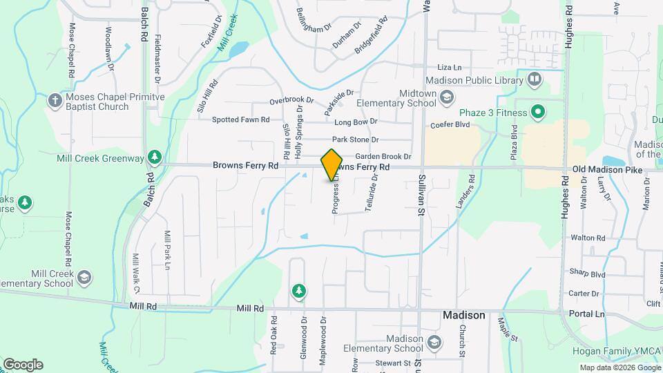 108 Progress Ln Map and Location Details