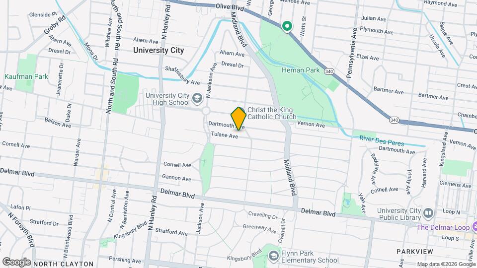 7323 Tulane Ave Map and Location Details