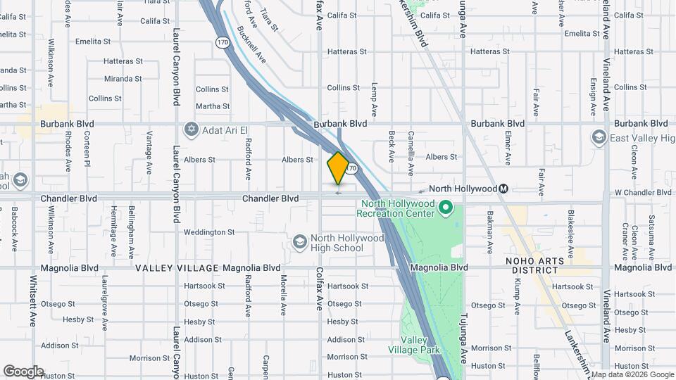 11671 Chandler Blvd Map and Location Details