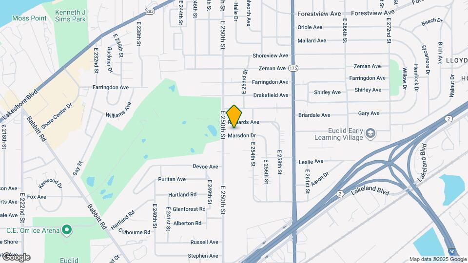 25201 Marsdon Dr Map and Location Details