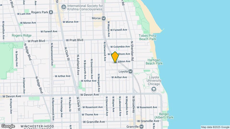 1307 W Albion Ave Map and Location Details