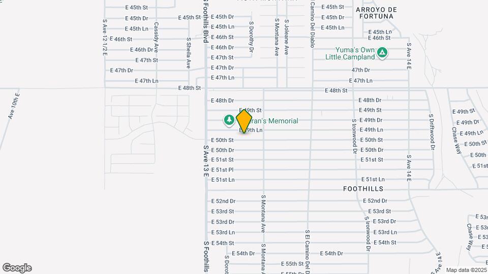 13252 E 50th St Map and Location Details