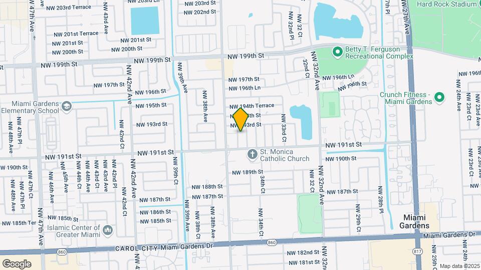 19201 NW 36th Ave Mapa y Detalles de la Ubicación