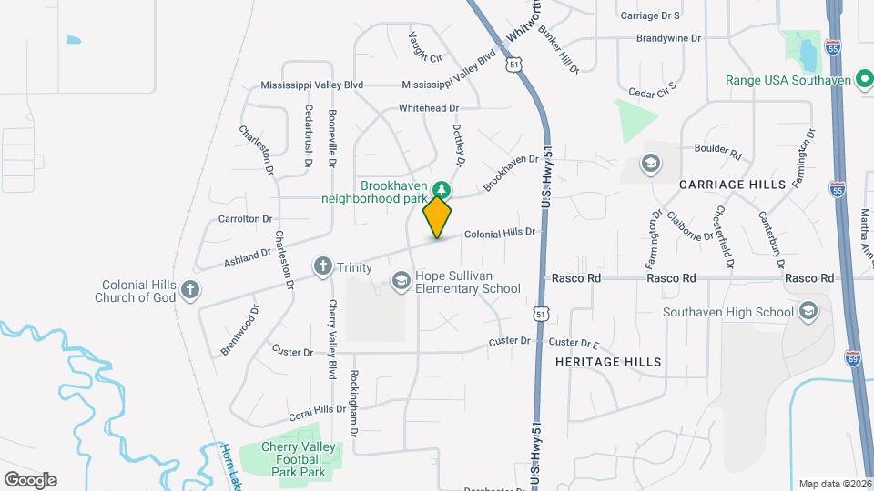 1775 Colonial Hills Dr Mapa y Detalles de la Ubicación