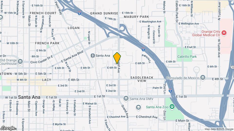 606 N Grand Ave Mapa y Detalles de la Ubicación