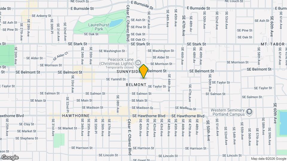 4014 SE Yamhill St Map and Location Details