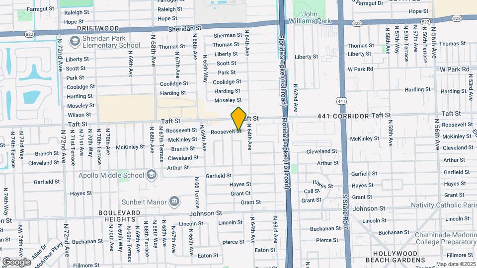6440 Roosevelt St Map and Location Details