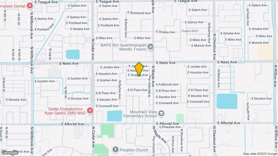 1816 E Frederick Ave Map and Location Details