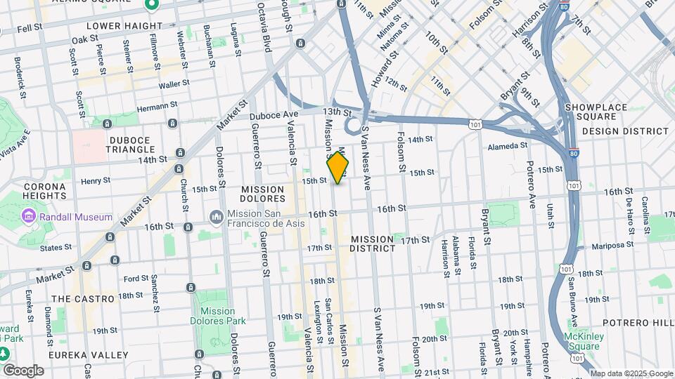 1917 Mission St Map and Location Details