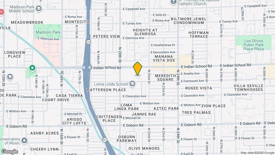 2108 E Fairmount Ave Map and Location Details