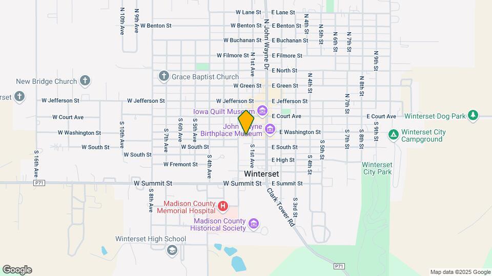 Historic Winterset High School Apartments 55+ Map and Location Details