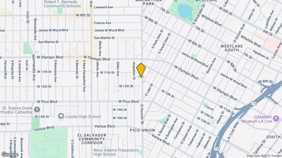 1157 S Hoover St Map and Location Details