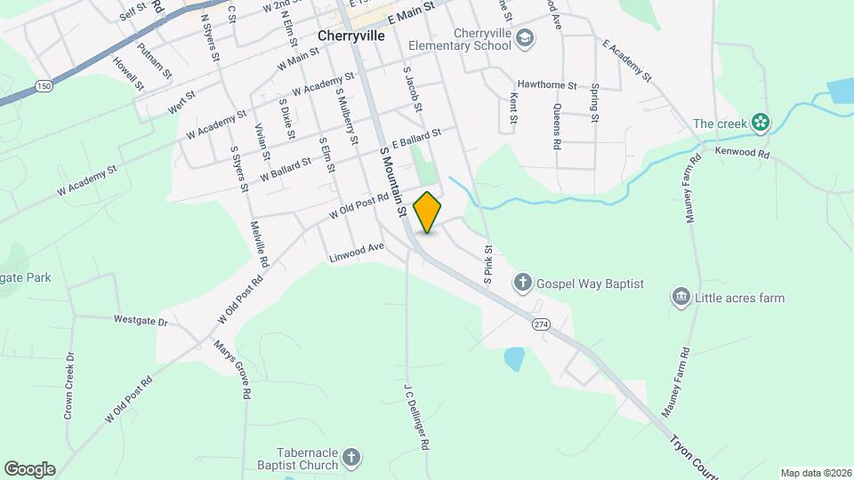 601 S Mountain St Map and Location Details