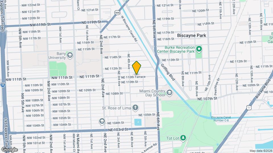 441 NE 110th Ter, Unit Apartment with private garden Map and Location Details
