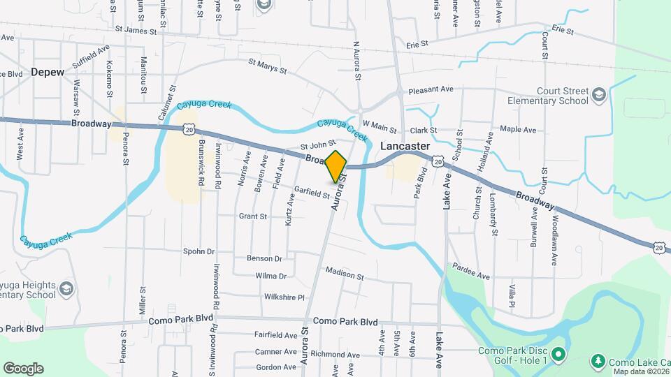 77 Aurora St, Unit Upper Front Map and Location Details